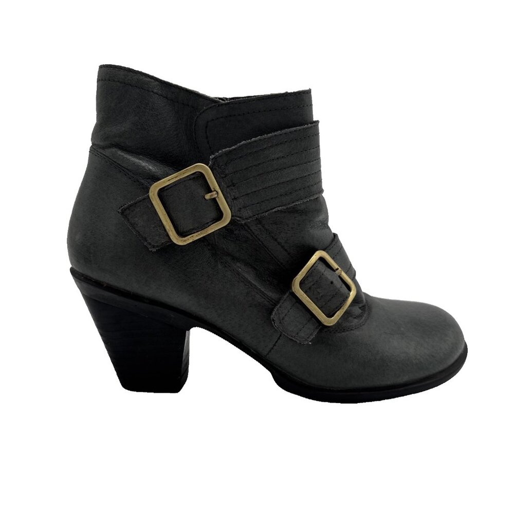 MIZ MOOZ Size 8 Gray Women Evan Leather Zippered Ankle Boots Booties - Picture 9 of 15